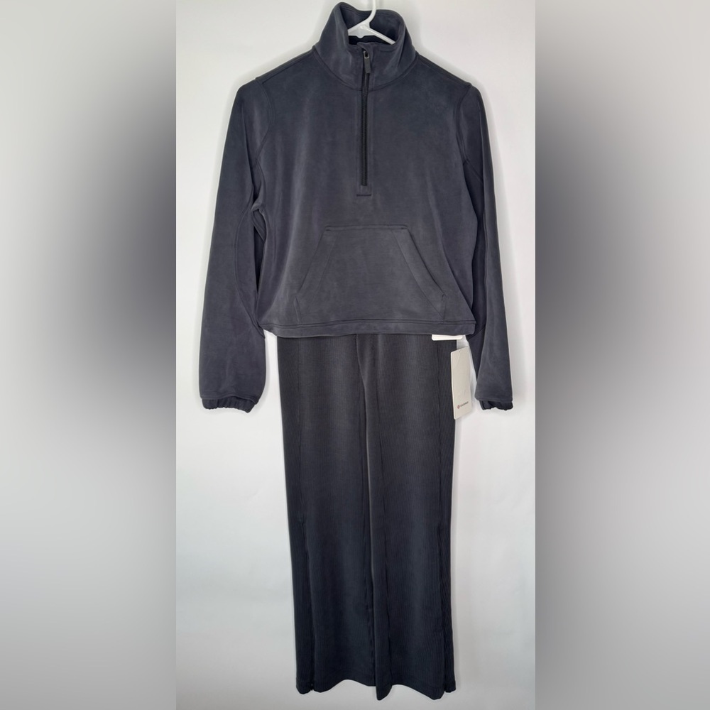 Lululemon Brushed Softstreme Half Zip &Brushed Softstreme Ribbed Zip Flared Pant